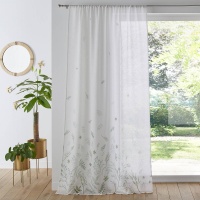 Занавеска С эффектом льна Naha 250 x 135 см зеленый LA REDOUTE INTERIEURS  фото, kupilegko.ru